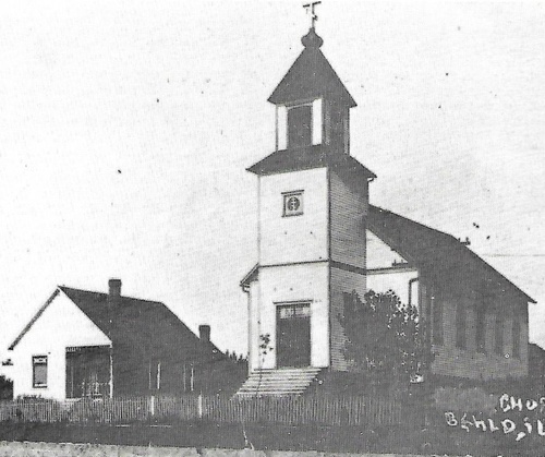 Original wooden frame church of the Holy Dormition in Benld