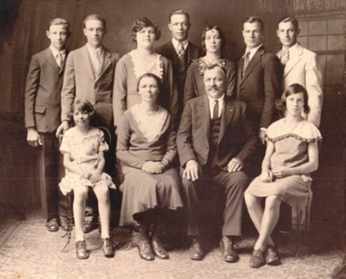 Peter Spudich with family of origin