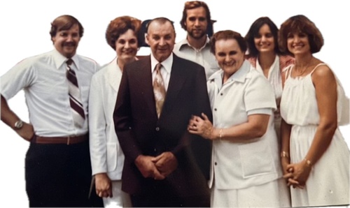 Peter and Mary Spudich with children