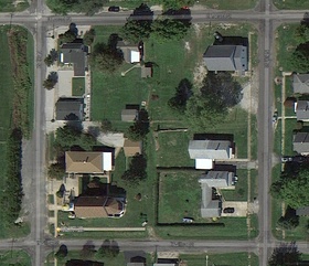 Aerial view of the Holy Dormition Church block