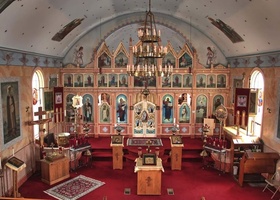 Interior of Holy Dormition Orthodox Church in Benld